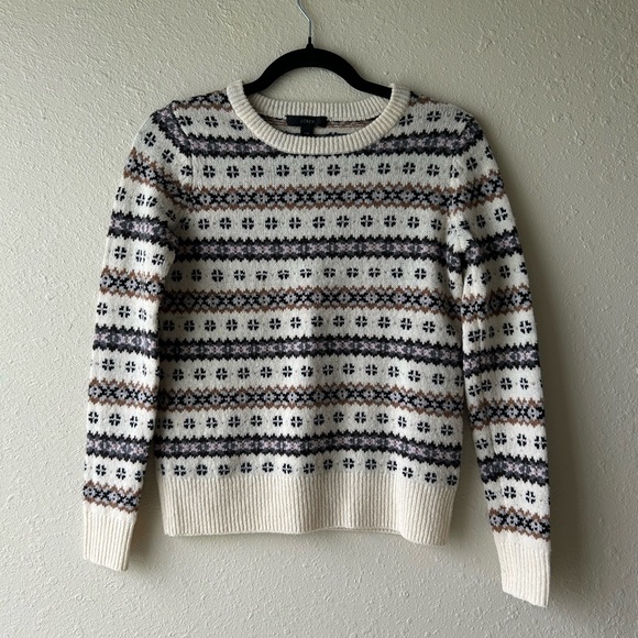 J. Crew Sweaters - J. Crew Fair Isle Crewneck Wool Sweater XXS